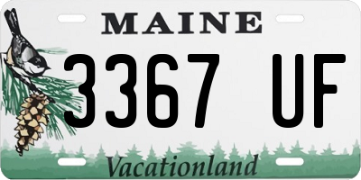 ME license plate 3367UF