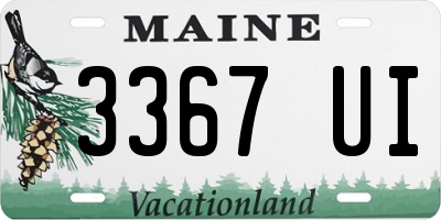 ME license plate 3367UI
