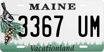 ME license plate 3367UM