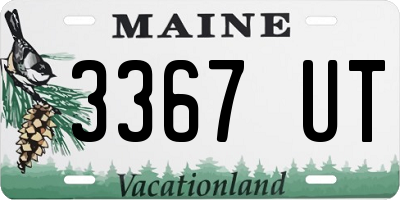 ME license plate 3367UT