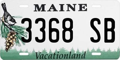 ME license plate 3368SB