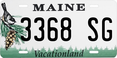 ME license plate 3368SG