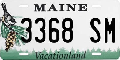 ME license plate 3368SM