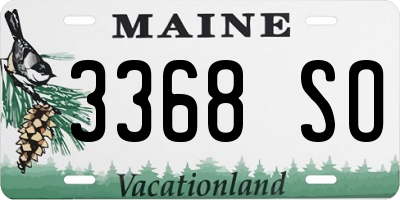 ME license plate 3368SO