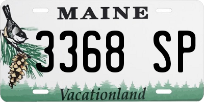 ME license plate 3368SP