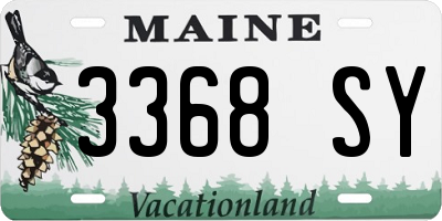 ME license plate 3368SY