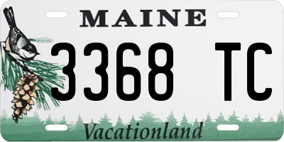 ME license plate 3368TC