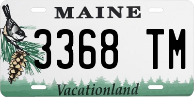ME license plate 3368TM