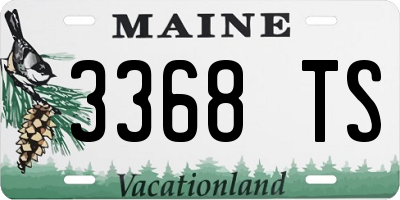 ME license plate 3368TS