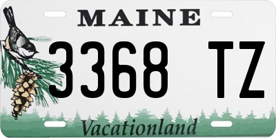 ME license plate 3368TZ