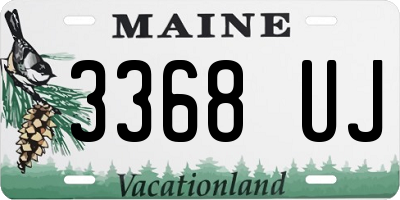 ME license plate 3368UJ