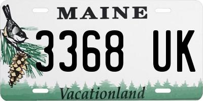 ME license plate 3368UK