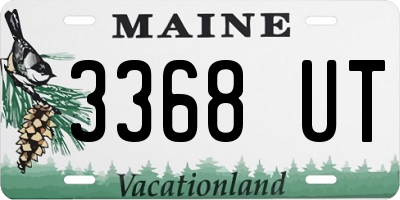 ME license plate 3368UT