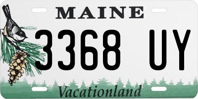 ME license plate 3368UY