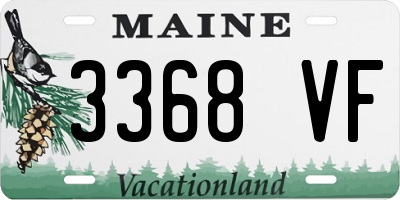 ME license plate 3368VF