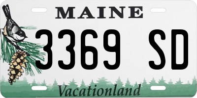 ME license plate 3369SD