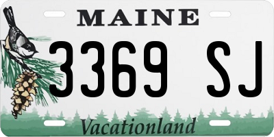 ME license plate 3369SJ