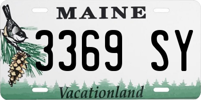 ME license plate 3369SY