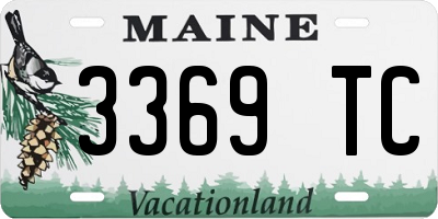 ME license plate 3369TC
