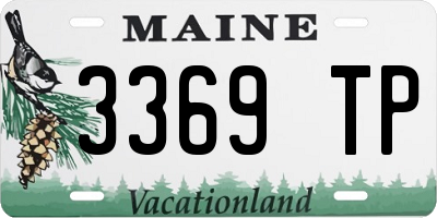 ME license plate 3369TP