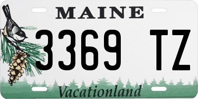 ME license plate 3369TZ