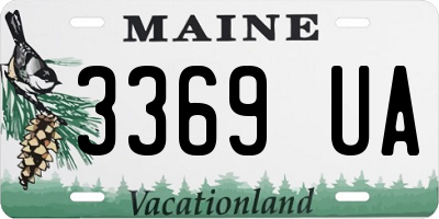 ME license plate 3369UA