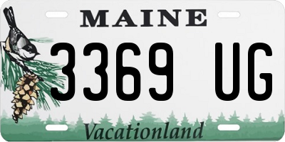 ME license plate 3369UG