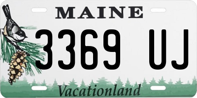 ME license plate 3369UJ