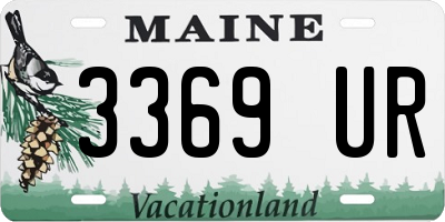 ME license plate 3369UR