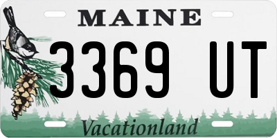 ME license plate 3369UT