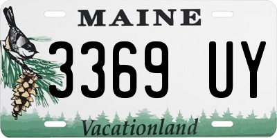ME license plate 3369UY