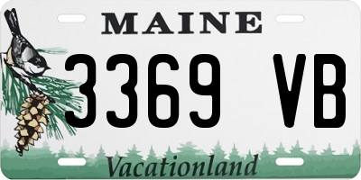 ME license plate 3369VB