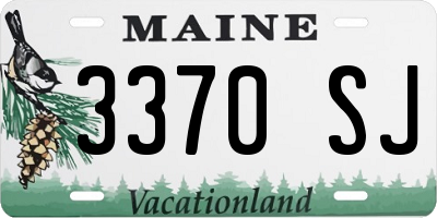 ME license plate 3370SJ