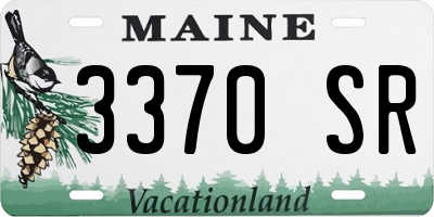 ME license plate 3370SR