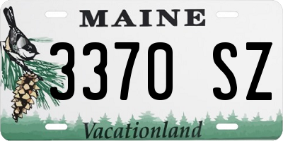 ME license plate 3370SZ