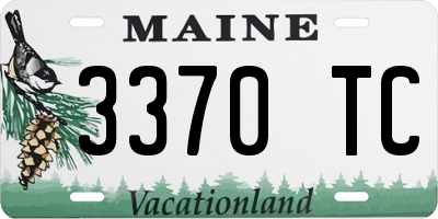 ME license plate 3370TC