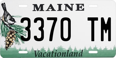 ME license plate 3370TM