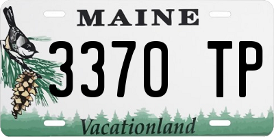 ME license plate 3370TP