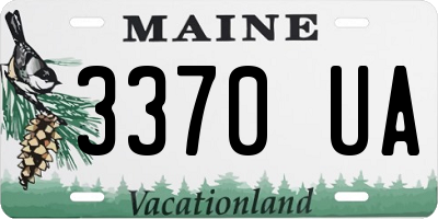 ME license plate 3370UA