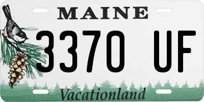 ME license plate 3370UF