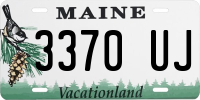 ME license plate 3370UJ