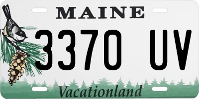 ME license plate 3370UV