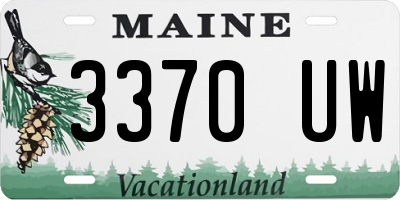 ME license plate 3370UW