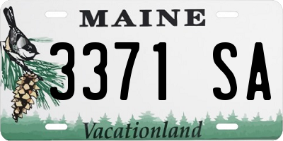 ME license plate 3371SA