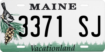 ME license plate 3371SJ