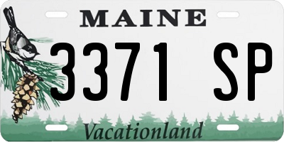 ME license plate 3371SP