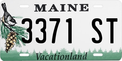 ME license plate 3371ST