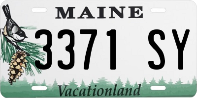ME license plate 3371SY