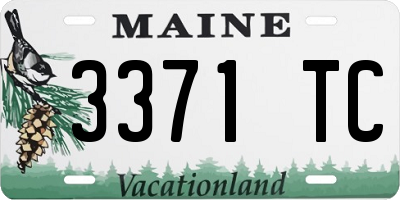 ME license plate 3371TC