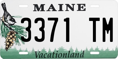 ME license plate 3371TM